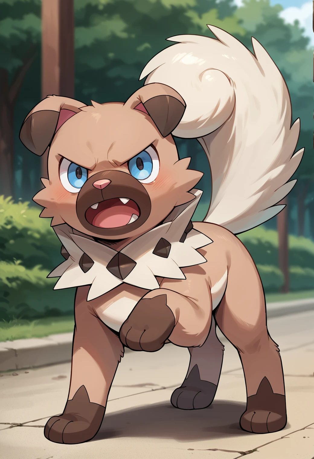 Pokemon　Zeraora　male　Shota　Yellow fur cat　Gay　nude　penis　semen　stickiness　at the park(On all fours)　Anal Sex　Being raped　Pleasure　Close your eyes and cry　Excessive sweating　Intense ejaculation　Clear ergonomics　Being creampied　Blushing　Close your eyes and look sad　Grimacing　Side view camera