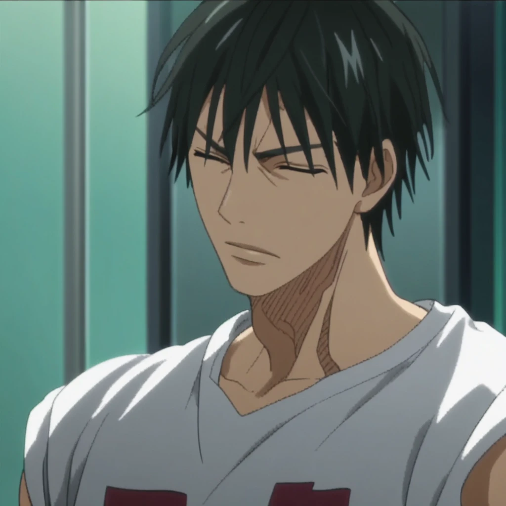 score_9, score_8_up, score_7_up, source_anime, rating_questionable, ShoichiKB, 1boy, male focus, anime screencap, shirt