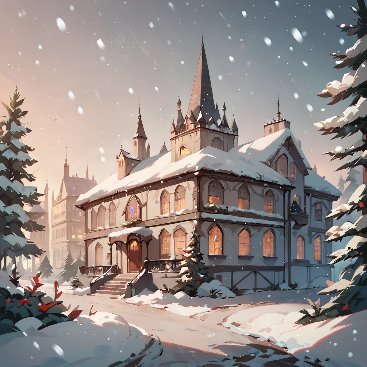 snow, snowing, medieval city, wooden buildings, distant castle, <lora:Snowbound-Pony:1>, snowbound, BREAK score_9, score_8_up, score_7_up, best quality, masterpiece, 4k, prefect lighting, very aesthetic, zPDXL2