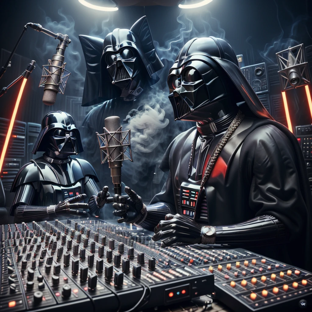 recstudio Darth Vader, smokey, recording session