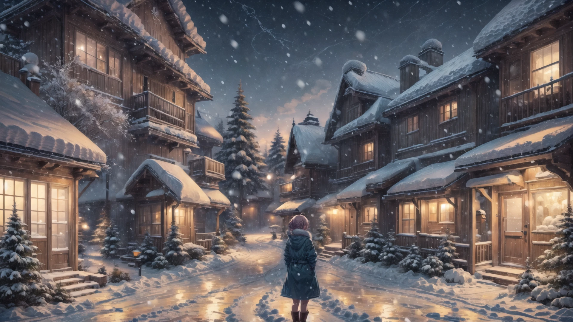 anime artwork 1girl, looking at viewer, snow, snowing, night, winter clothes, <lora:snowbound:0.8>, snowbound, high quality, highres, masterpiece, best quality, 8k, intricate, detailed, <lora:add_detail:0.6> . anime style, key visual, vibrant, studio anime, highly detailed