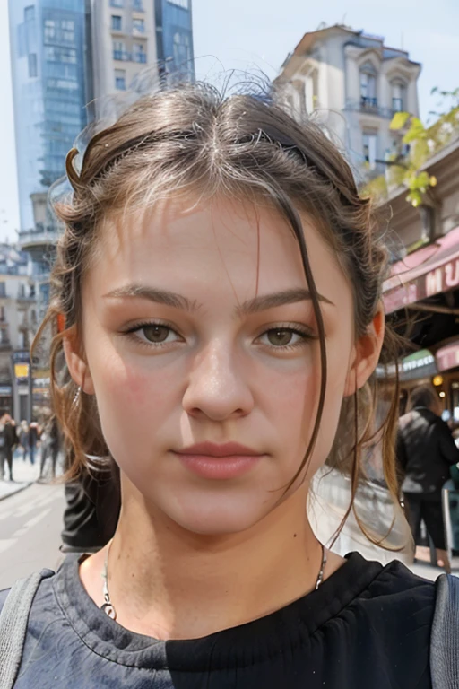 (raw photo:1.5) of beautiful 25-year-old <lora:UKR_BgrlK8:1> UKR_BgrlK8 girl, headshot portrait, Paris street, daytime, (maximum realism:1.5), absurdres, masterpiece