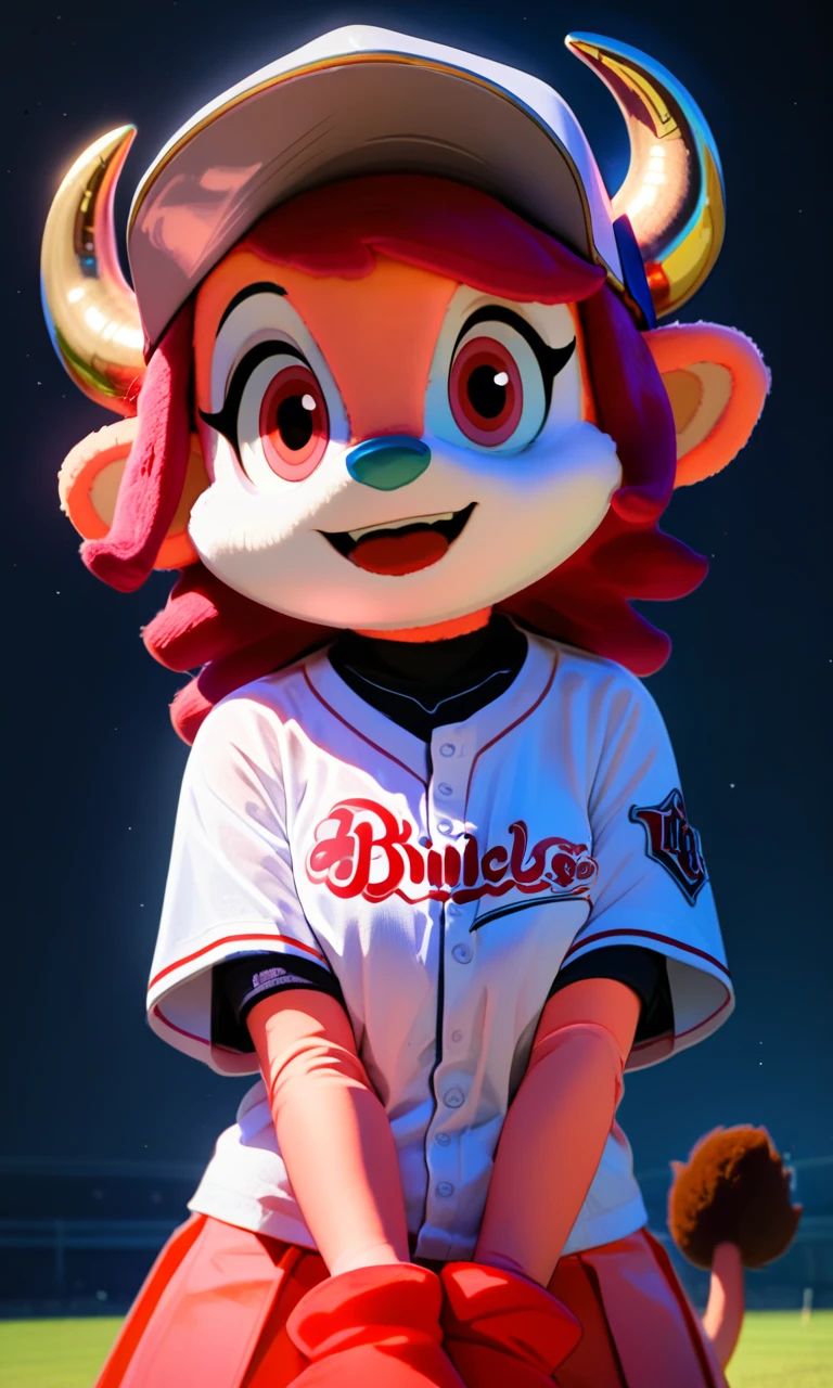 <lora:BuffalobellPDXL_v1:0.8>BuffalobellPDXL, 1girl, solo, furry, baseball cap, mascot, looking at viewer,, <lora:J_cartoon:1> j_cartoon<lora:Expressive_H:0.8> ExpressiveH<lora:CitronAnimeTreasure:0.3><lora:LunarCAT_Style:0.3> score_9, score_8_up, score_7_up,