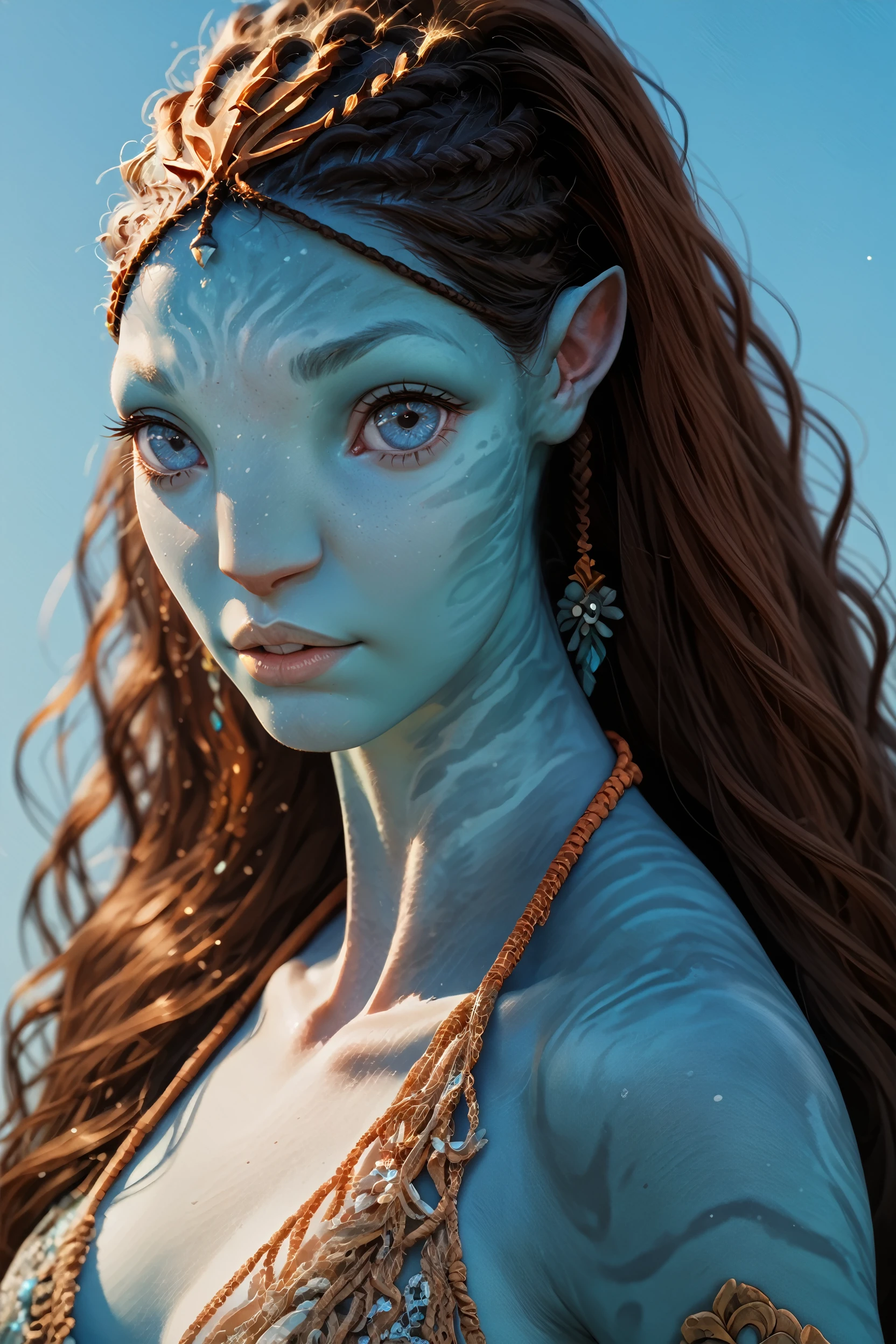 score_9, score_8_up, score_7_up, score_6_up
<lora:AvTsireya:1.0>
AvTsireya, 1girl, brown hair, blue skin, blue eyes, long hair, looking at viewer, simple background, portrait