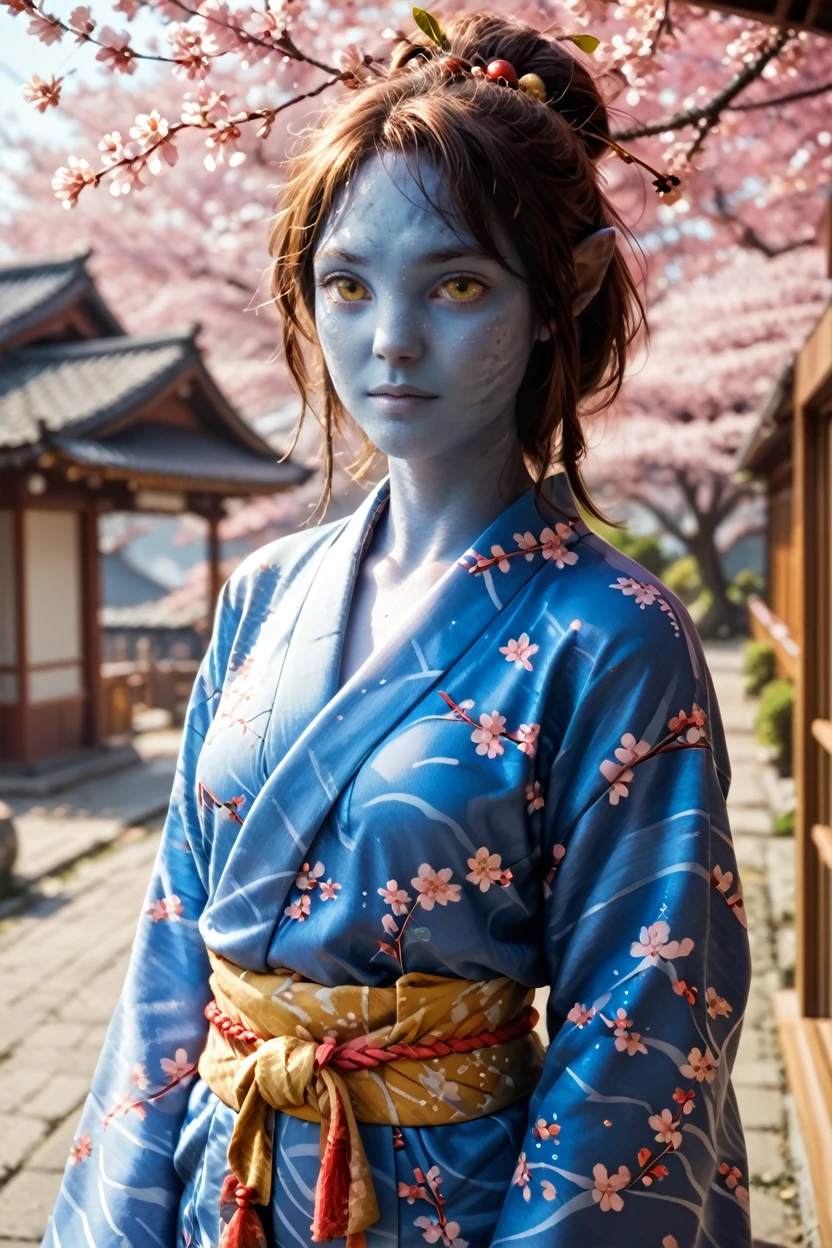 score_9, score_8_up, score_7_up, score_6_up
<lora:AvKiri:1.0>
AvKiri, 1girl, brown hair, blue skin, yellow eyes, looking at viewer, yukata, japan, cherry blossoms, hair ornament