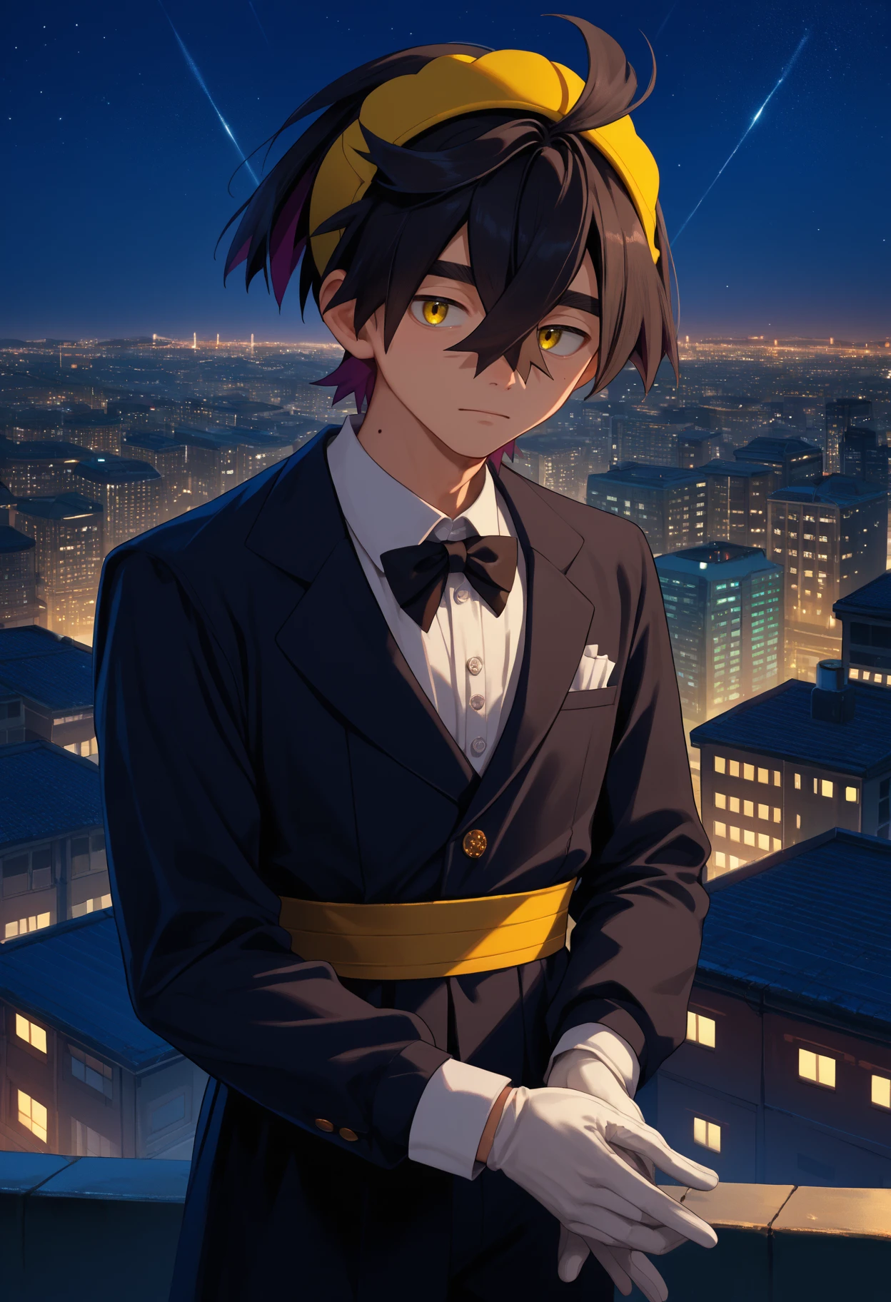 score_9, score_8_up,score_7_up, source_anime, 1boy, solo, kieran, male focus, short hair, yellow eyes, mole on neck, yellow hairband,
butler suit, gloves, monocle,
on the rooftop, cityscape, metal railings, night sky, city lights,
<lora:krn_pdxl_EliPot_V8:1>