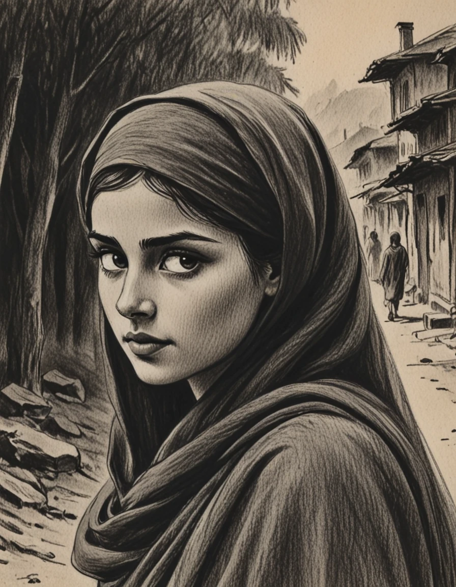 novuschroma71 Kashmir  charcoal drawing <lora:novuschroma71 style:1>, <lora:sdxl_lightning_8step_lora:1>