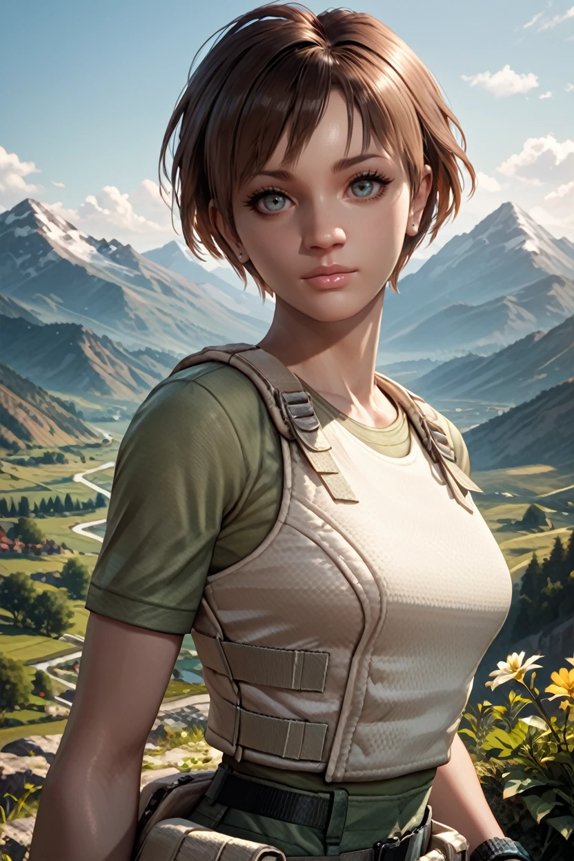 score_9, score_8_up, score_7_up, score_6_up
<lora:RE0Rebecca:1.0>
RE0Rebecca, 1girl, brown hair, short hair, looking at viewer, mountain trail, midday, clear and crisp light illuminating the landscape