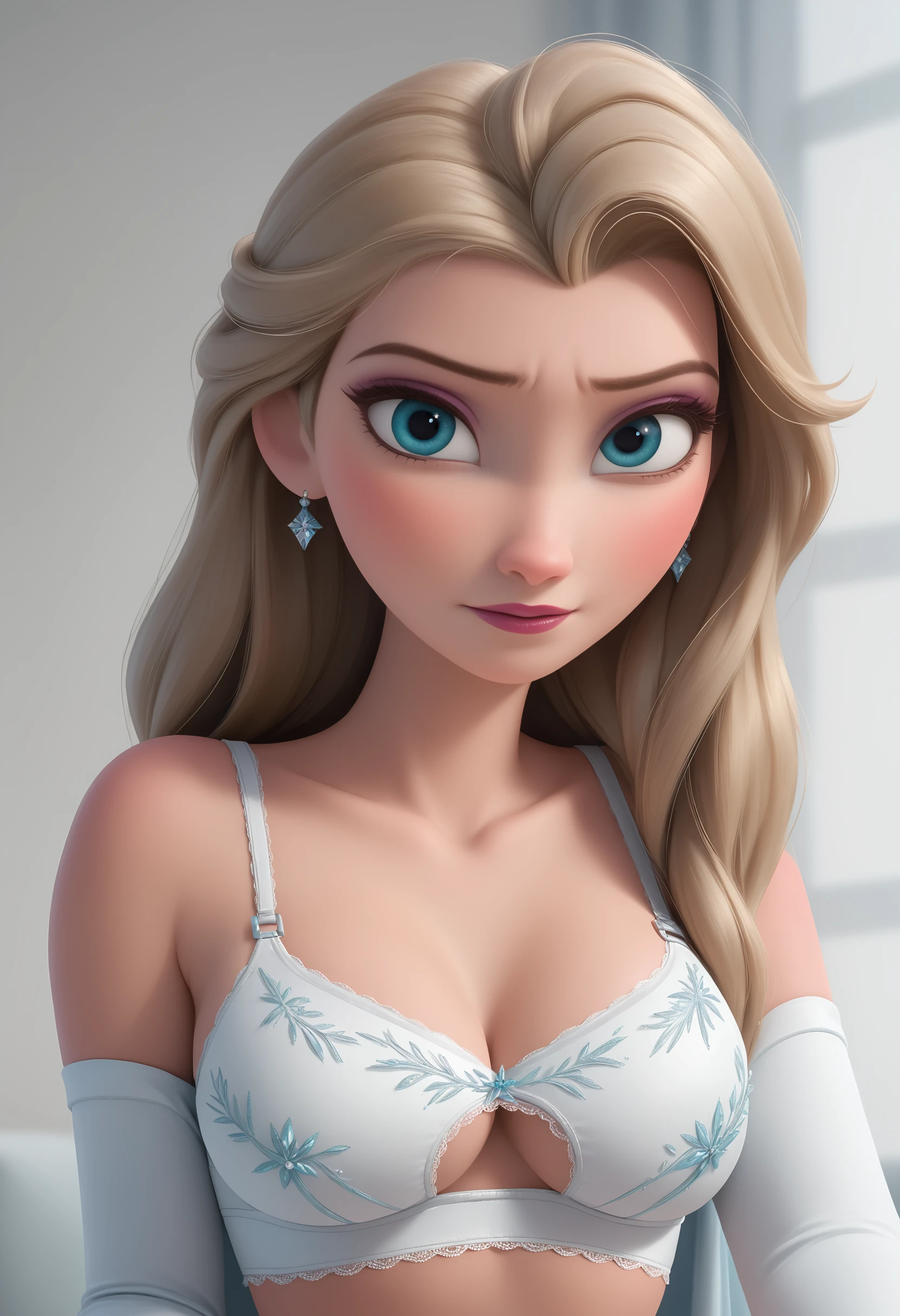 <lora:C0TBR4:0.6>,(((C0TBR4))),bra cutout,big breasts,disney pixar style,<lora:elsa:0.8>,elsa,looking at viewer,lace bra,, score_9, score_8_up, score_7_up