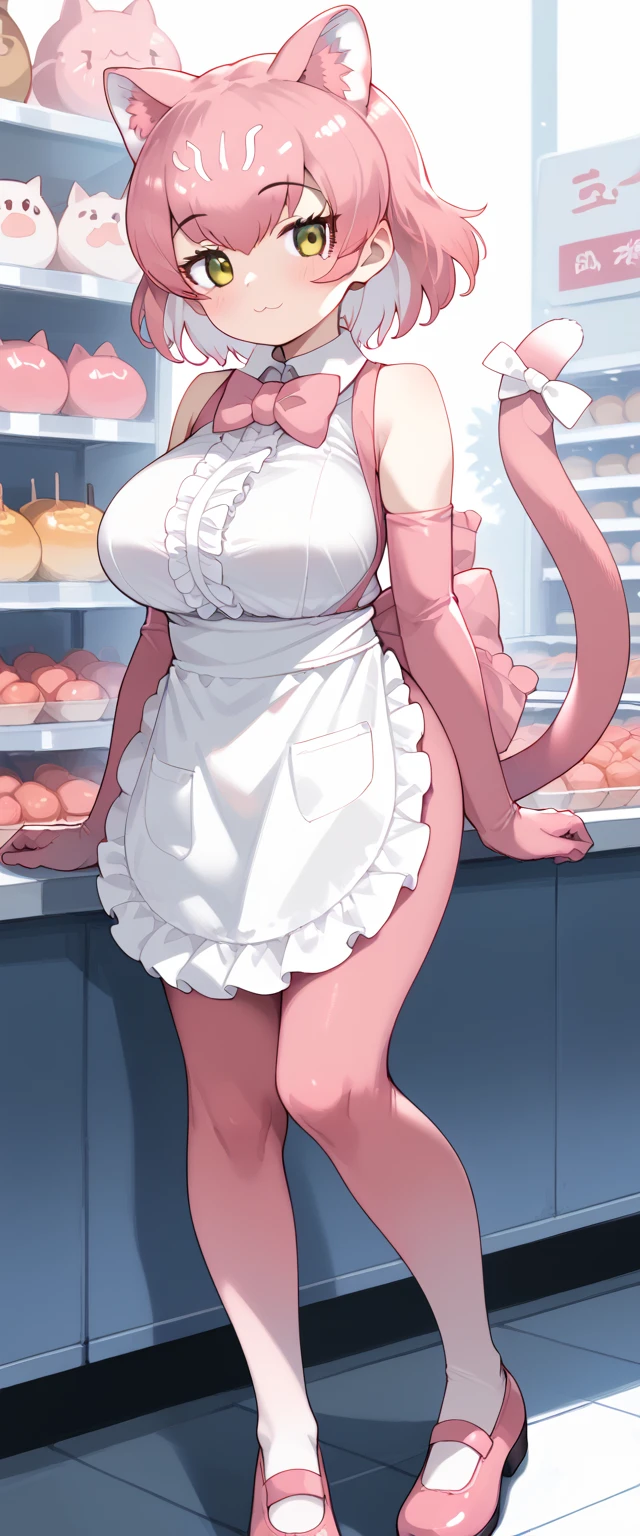 masterpiece, (detailed, realistic:1.2), korean woman, young, teenager, skinny, slender, (gigantic breasts:1.5), (bursting breasts:1.2), detailed face, beautiful face, cute, enthusiastic, innocent expression, braided hair, bunny ears headband, bunny outfit, lifting skirt, vagina, tongue out