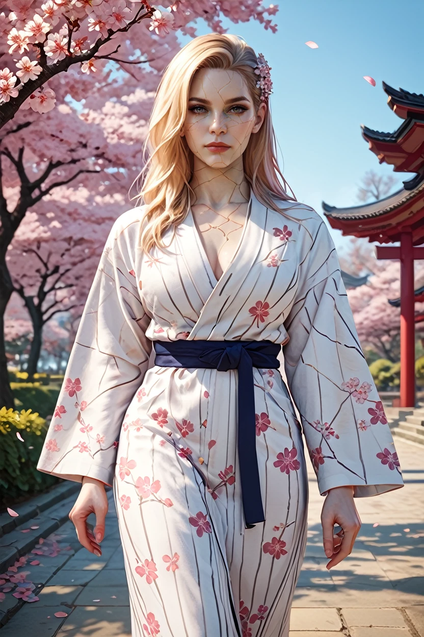 score_9, score_8_up, score_7_up, score_6_up
<lora:BGDameAylin:1.0>
BGDameAylin, 1girl, blonde hair, cracked skin, long hair, looking at viewer, walking in a serene Japanese park with cherry blossoms, yukata, and a hair ornament