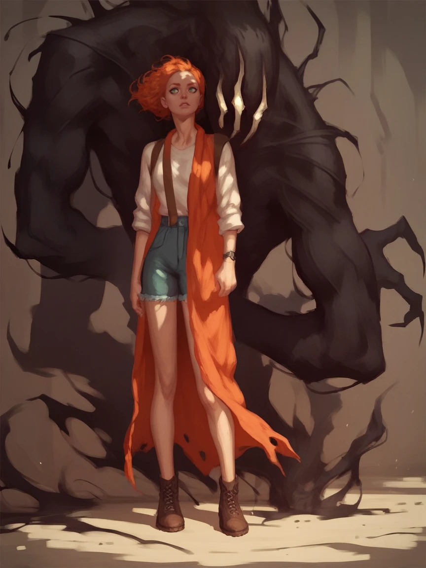 score_9, score_8_up, score_7_up, score_6_up, score_5_up,  <lora:th3d4rkXLP:1> th3d4rk, darkness, shadow, 1girl, ginger hair,