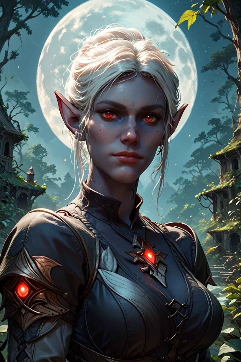 score_9, score_8_up, score_7_up, score_6_up
<lora:BGMinthara:1.0>
BGMinthara, 1girl, white hair, pointy ears, red eyes, grey skin, looking at viewer, a decaying abandoned mansion in a lush overgrown forest, full moon glowing red in a dark night sky