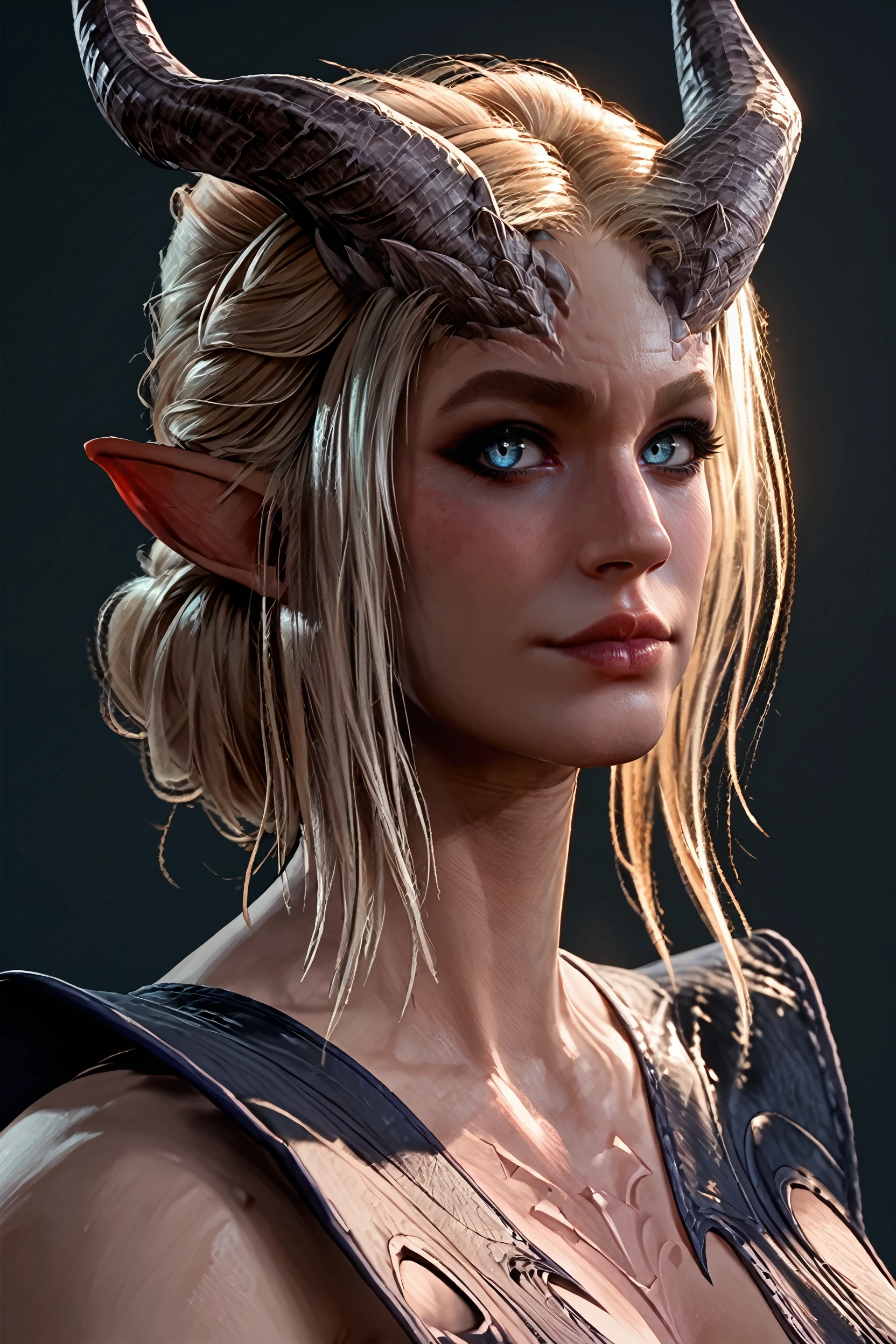 score_9, score_8_up, score_7_up, score_6_up
<lora:BGMainFemale:1.0>
BGMainFemale, 1girl, blonde hair, blue eyes, demon horns, pointy ears, looking at viewer, simple background, portrait