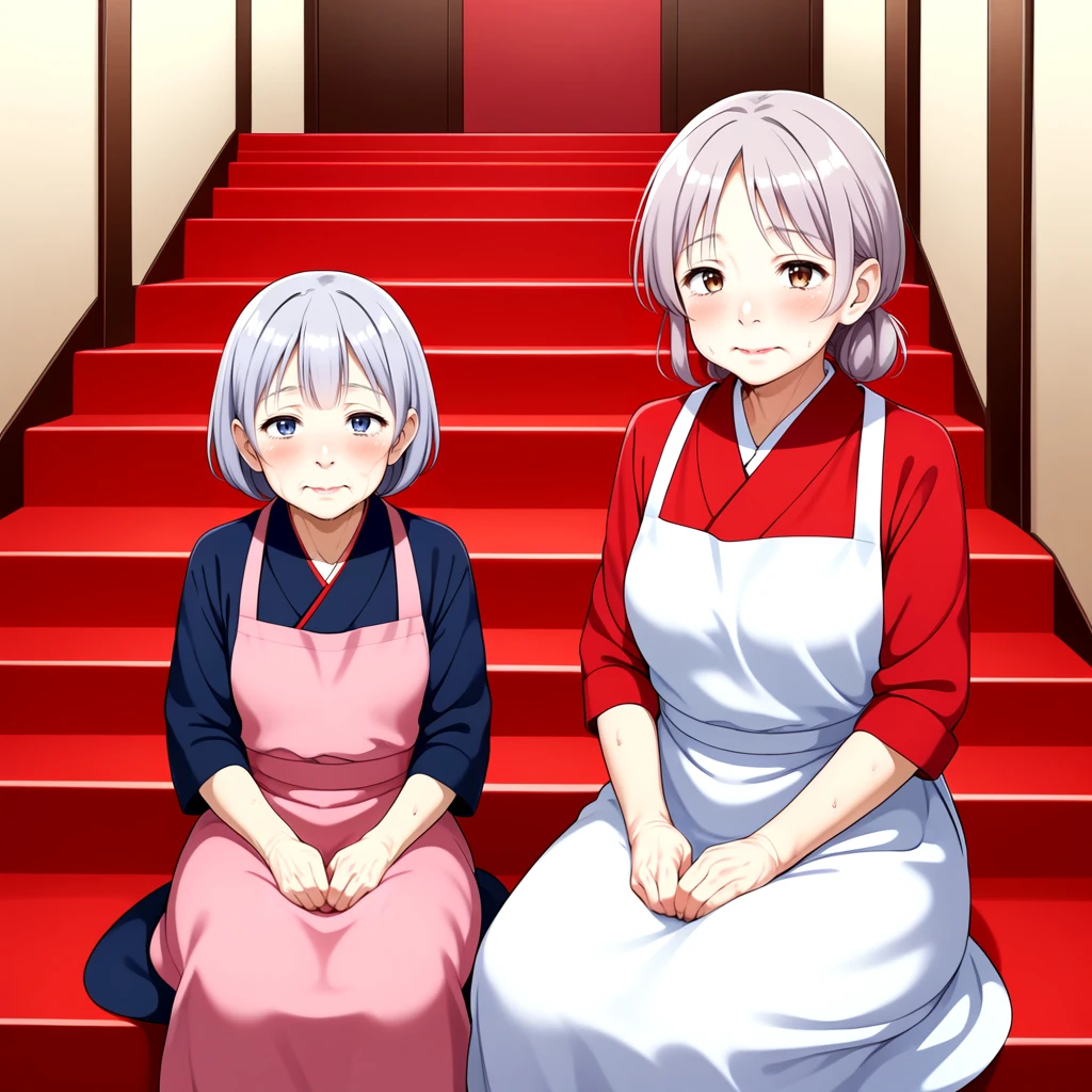 the restaurant of many orders with red stairs Interior_SDXL_v2