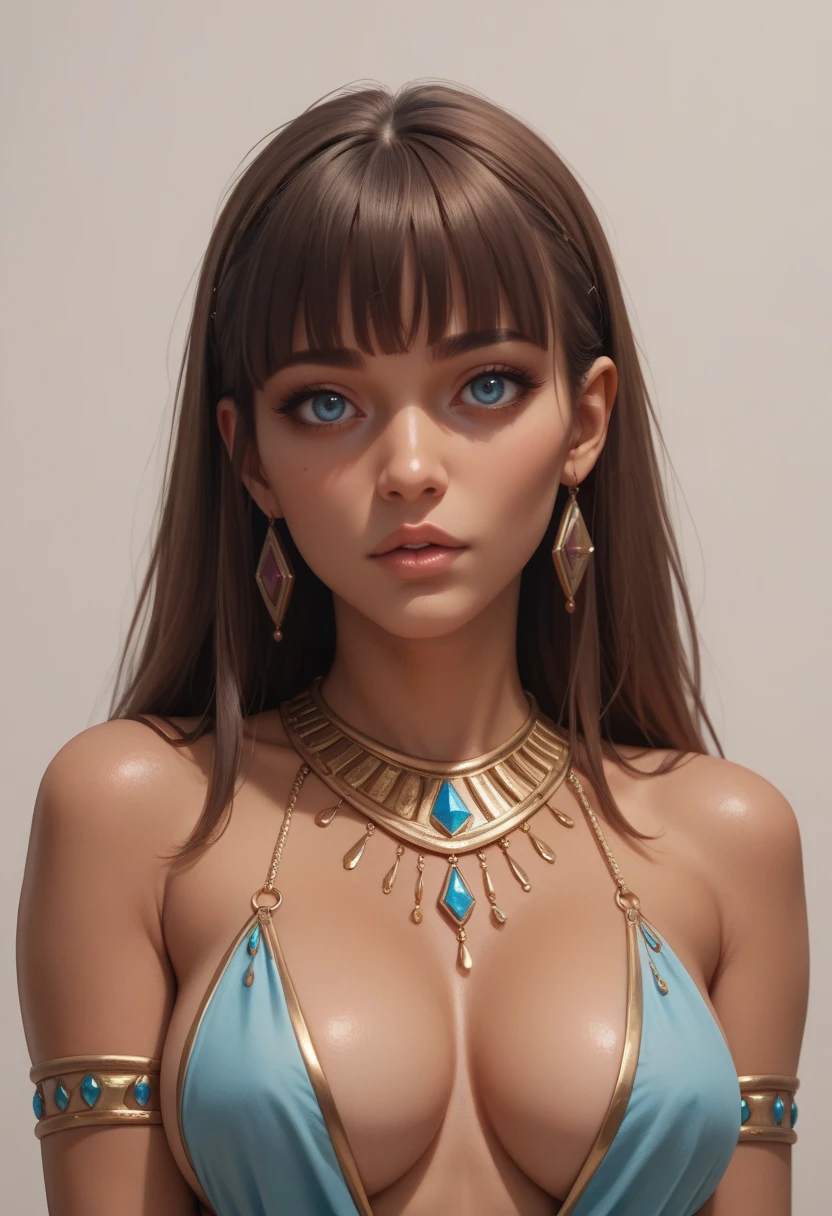 score_9, score_8_up, score_7_up, score_6_up, score_5_up, score_4_up, 1girl, tan skin, large breasts , lips, fringe hair, ash brown hair, ice blue eyes, wearingharem outfit , upper body, 
simple background,