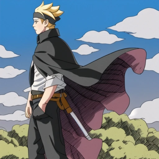 Timeskip, headband, Side profile, Cloak, Blond