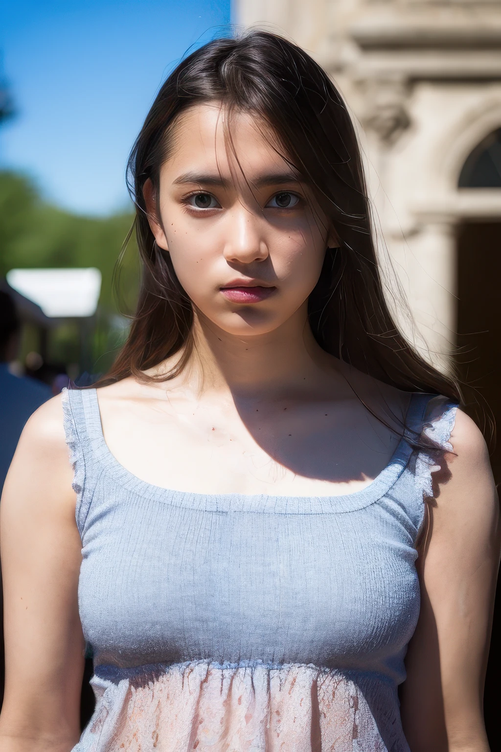 solo, stand in the kitchen, a girl, white shirt, milk falls on the chest area of the shirt, (delicate illustration:1.4), (renaissance art:1.4), (masterpiece:1.0), (best quality:1.4), (ultra highres:1.2), (photorealistic:1.4), (8k, RAW photo:1.2), (soft focus:1.4), (18yo:1.3), (sharp focus:1.4), detailed beautiful face