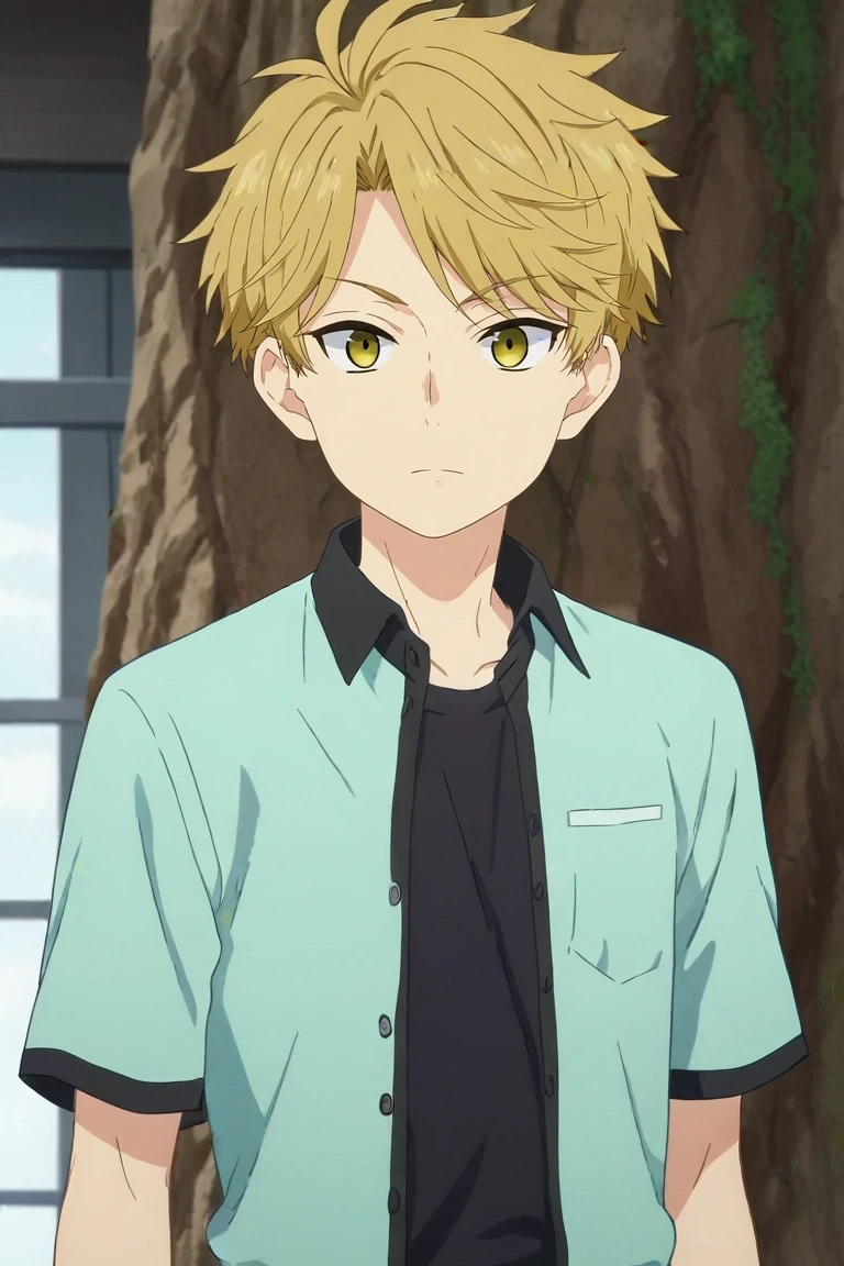 score_9, score_8_up, score_7_up, , rating_safe, , anime screencap, , , looking at viewer, , 1boy, solo, male focus, <lora:yuuma_nikaidou_pony:0.86>, yuuma_nikaidou, blonde hair, yellow eyes, short hair, , , <lora:sdxl_lightning_8step_lora:1>