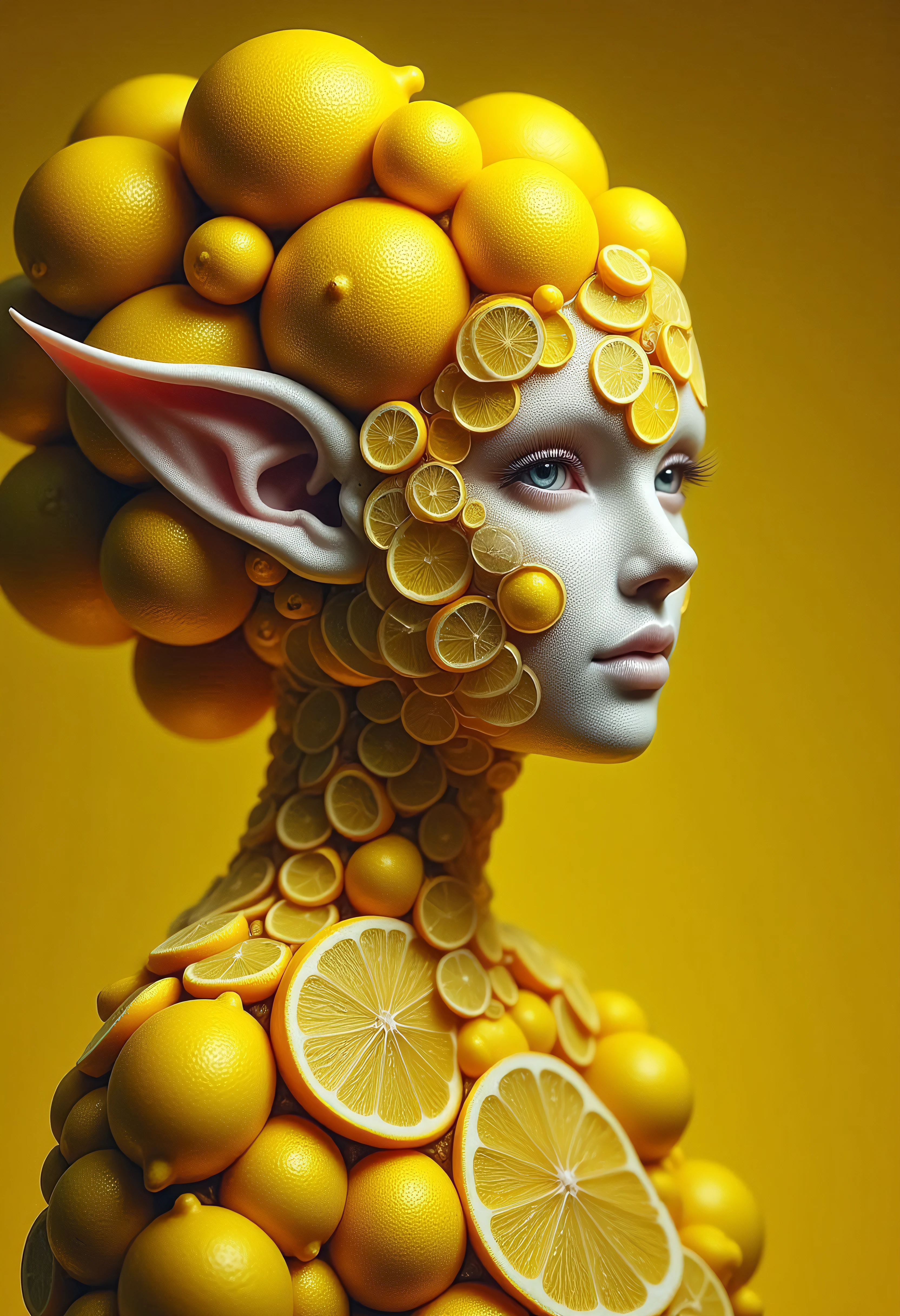 wl_lemons,a beautiful elf made of lemons,