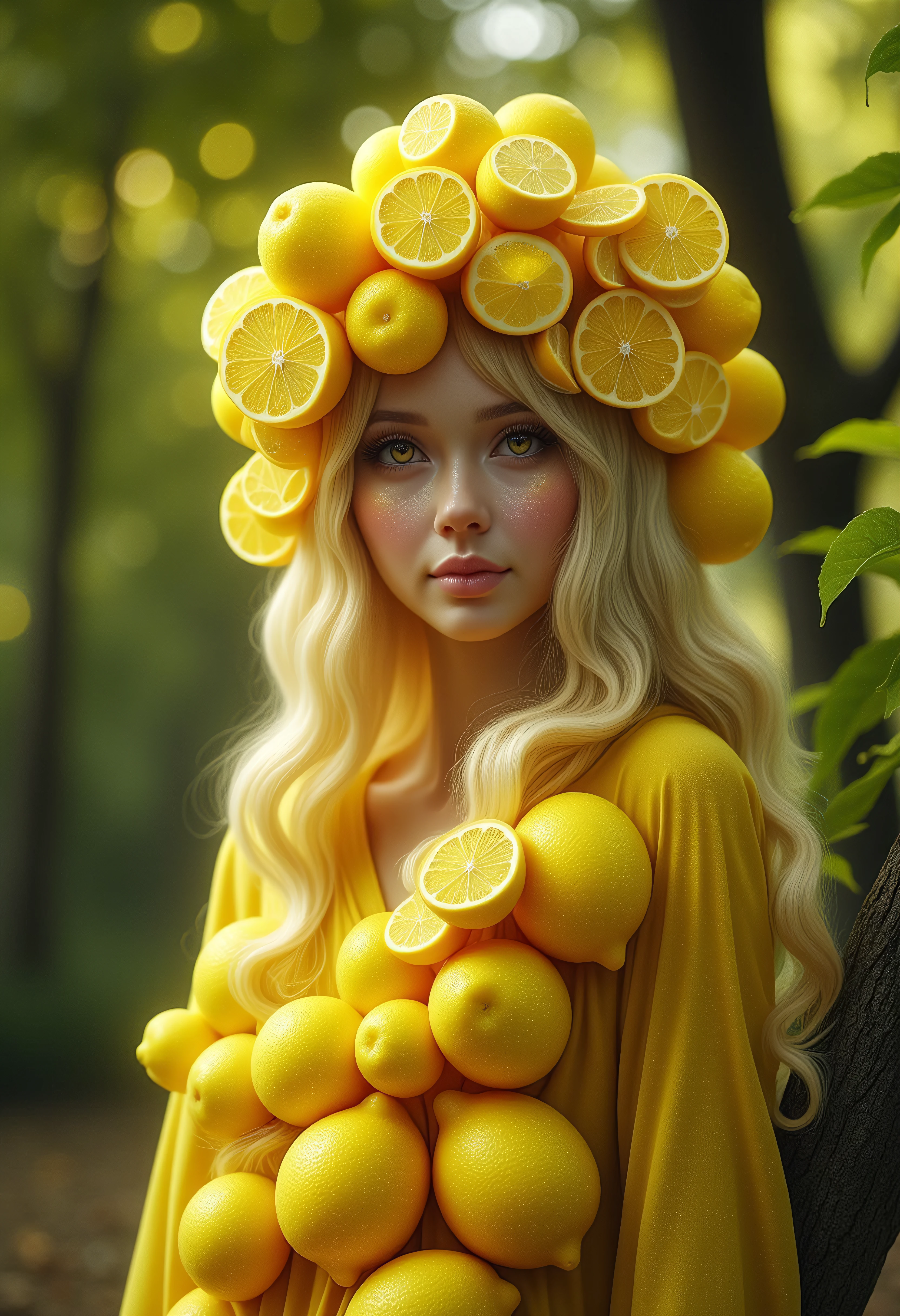 wl_lemons,a beautiful elf made of lemons,