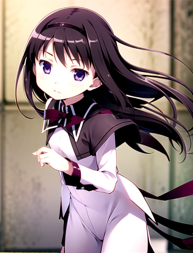 Homura Akemi, solo, standing, outside, 1girl      <lora:Homura-Akemi:1>