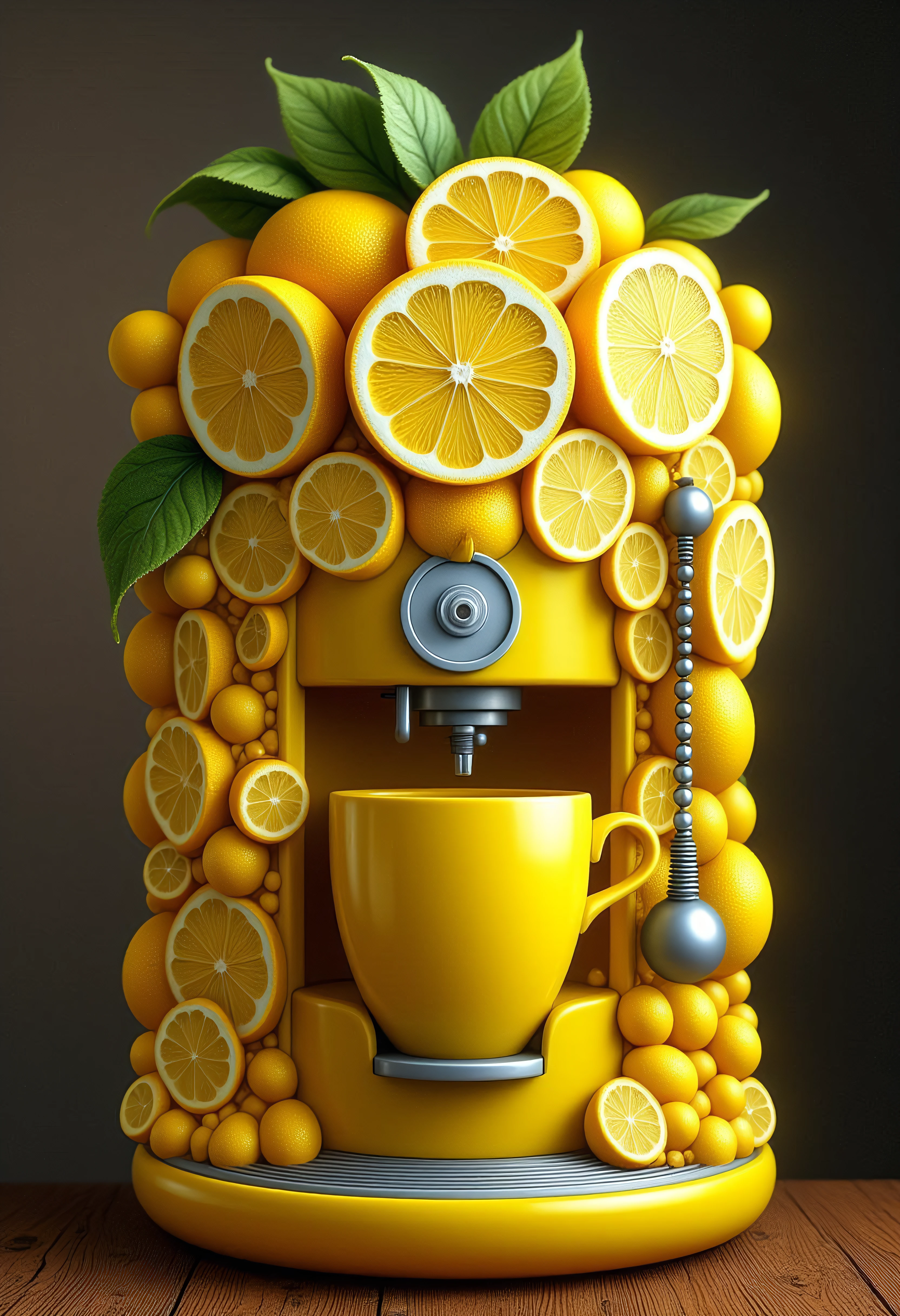 wl_lemons,a coffe machine made of lemons,