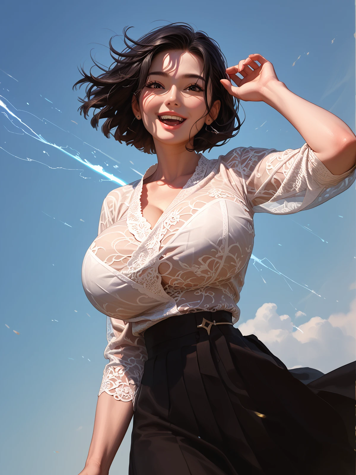 score_9, score_8_up, score_7_up, score_6_up, score_Realism, rating_safe,
korean, Sexy_Hanbok, Hanbok, smile, open mouth,
dynamic pose, dynamic angle, dynamic effect,
1girl, ((milf)), ((aged up)),
((gigantic_breasts)),
(very short hair), black eyes, black hair,
skinny,
<lora:add-detail-xl:2> <lora:Expressive_H:0.6> <lora:incase-ilff-v3-4:0.7> <lora:4t4rXLP:0.4>  <lora:Sexy_Hanbok_Traditional_Korean_clothes_PONY:0.8>