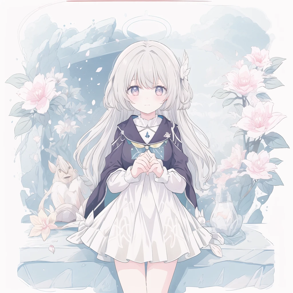 (((masterpiece))),(((best quality))),(((((solo))))),1girl,((ultra-detailed)),(illustration),(detailed light),((an extremely delicate and beautiful)),dramatic_shadow,ray_tracingBlush,Happy,Holding hands,looking at viewer,Standing,serafuku,cherry_blossoms,flower_petals,Bracketing,Two side up,Low twintails,Cinematic Lighting,Beautiful Lighting,Illustration,pov,artbook,highres,huge_filesize,cowboy shot,<lora:hotaru-000018:0.75>,