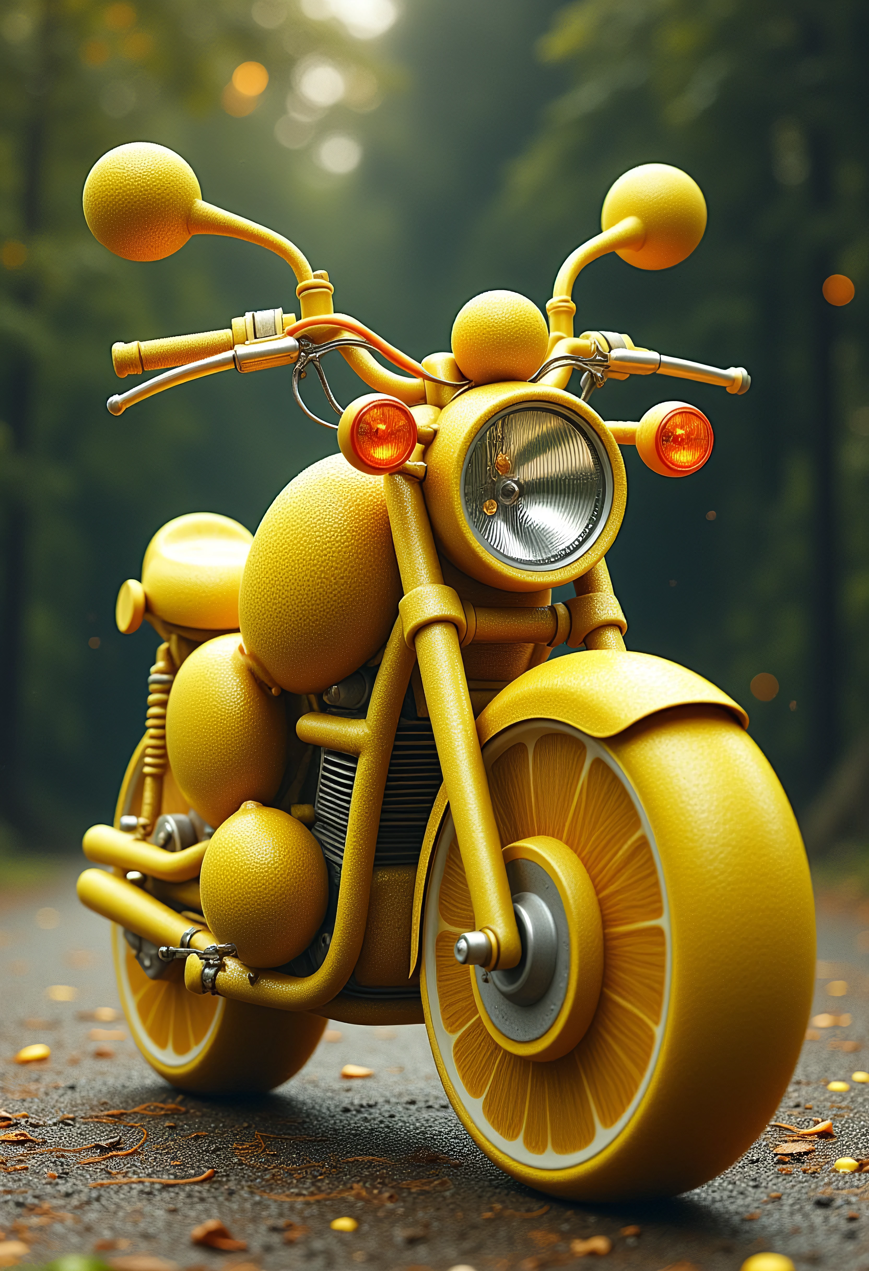 wl_lemons,a motorcycle made of lemons,