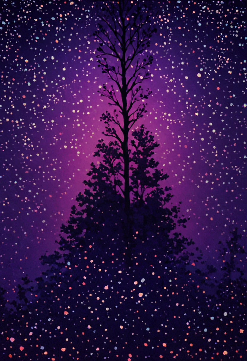 (score_9, score_8_up, score_7_up, score_6_up), abstract art, abstract art, abstract_background, abstract, Night time, starry sky, dark lighting, atmospheric, immersive, Zyrnox-Exoterra Style, Horror Theme, Cosmic Horror, Beautiful Tree, Full Tree
