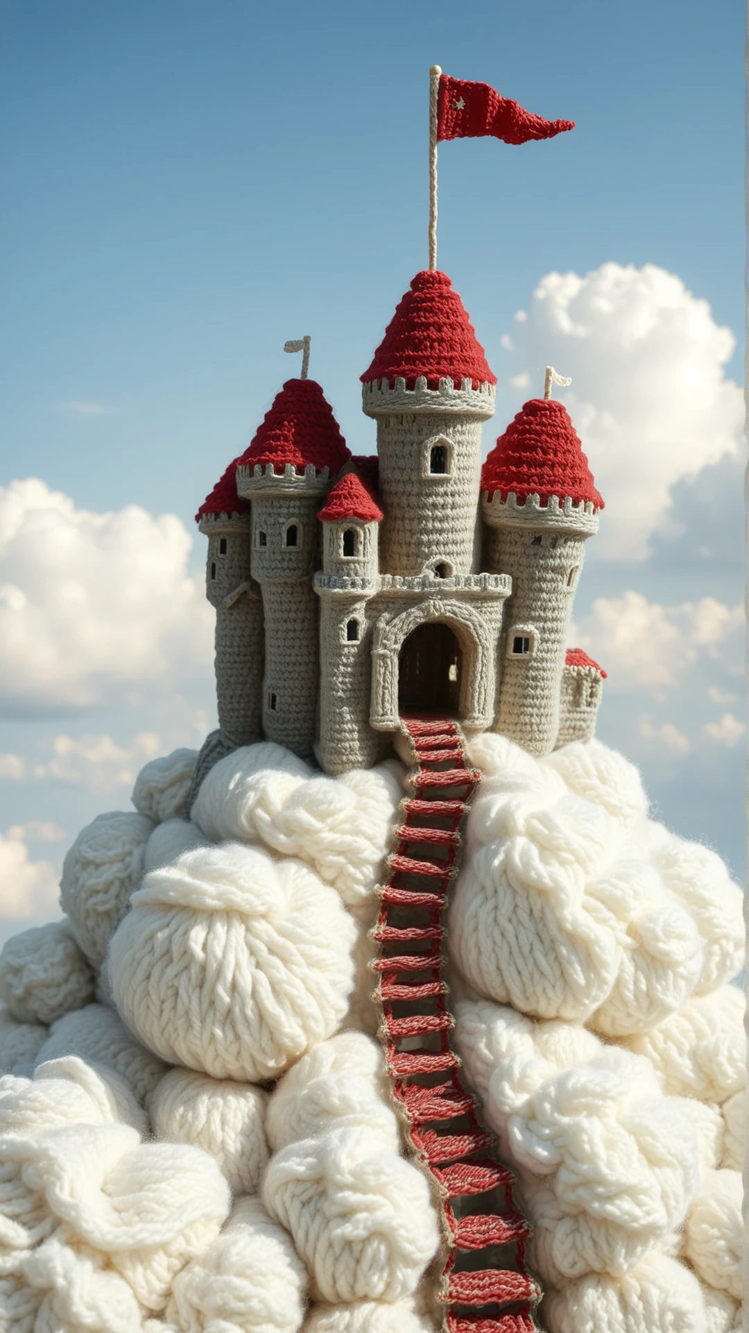 <lora:W00lyW0rldSDXL:1.5>W00lyW0rld a castle in the sky with stairways made of clouds