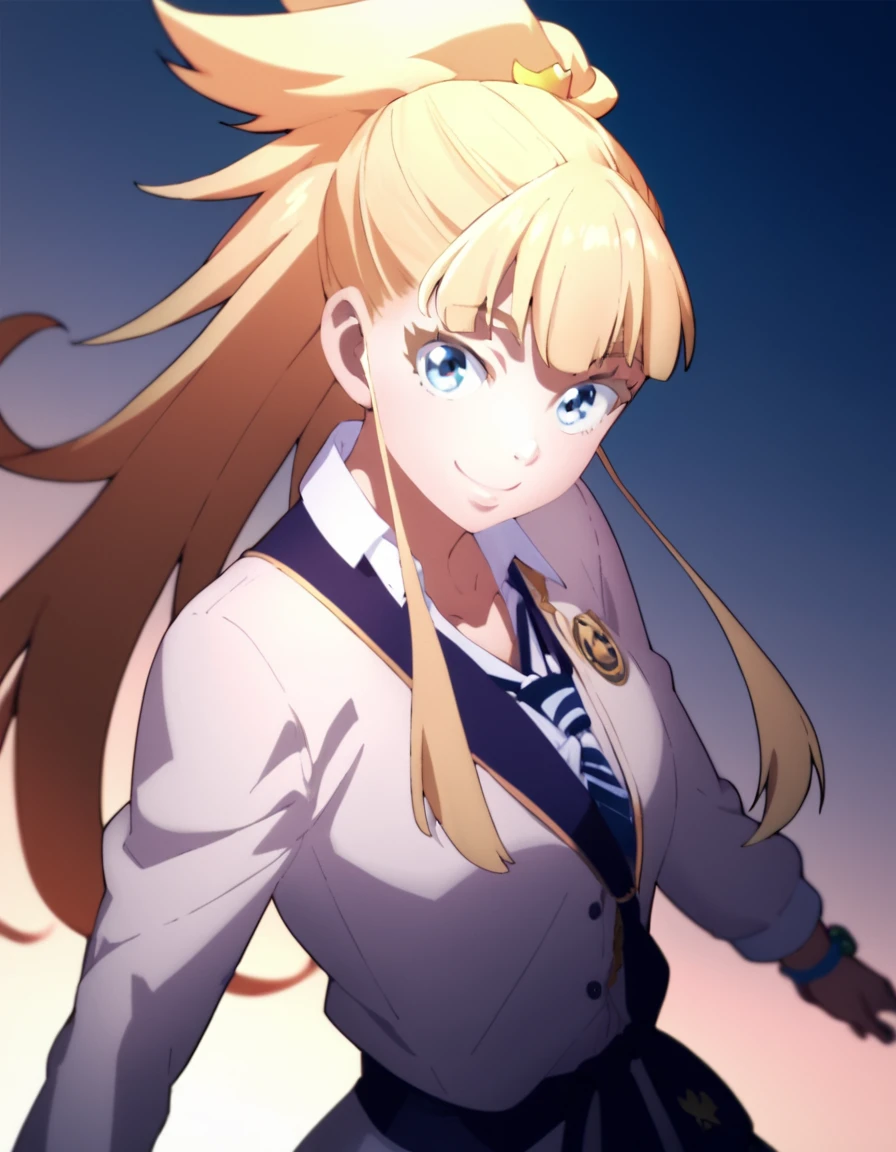 score_9, score_8_up, score_7_up, score_6_up, score_5_up, score_4_up, source_anime, , CrystalNovaty, long hair, ponytail, blonde hair, blue eyes, , dynamic pose, smile