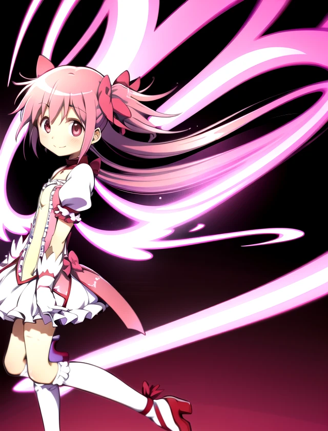 Madoka Kaname, solo, standing, outside, 1girl      <lora:Madoka-Kaname:1>