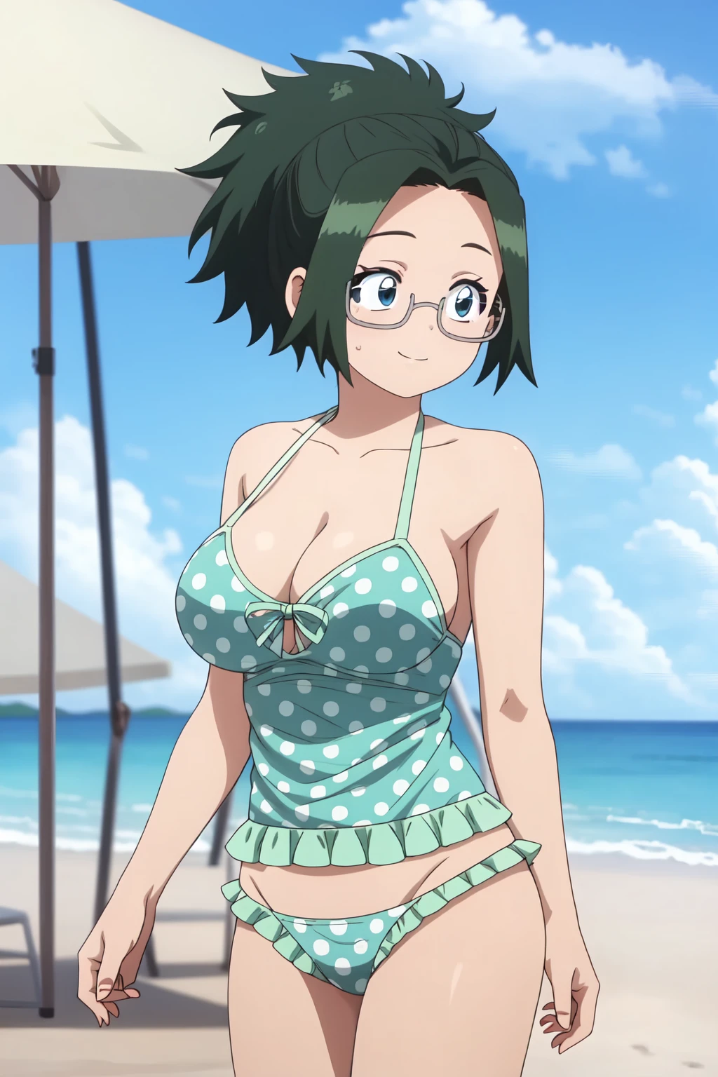((masterpiece, high quality, best quality, highres,)) , mermaid, bra,
 outdoors, forest, looking at viewer, long mermaid tail below waistline, 
 hanako, swim in lake, 