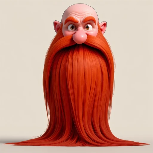 Harry_Dwarf, long red beard, live2d model, facing viewer, cartoon style, bold thick black lines, neutral face, full body shot