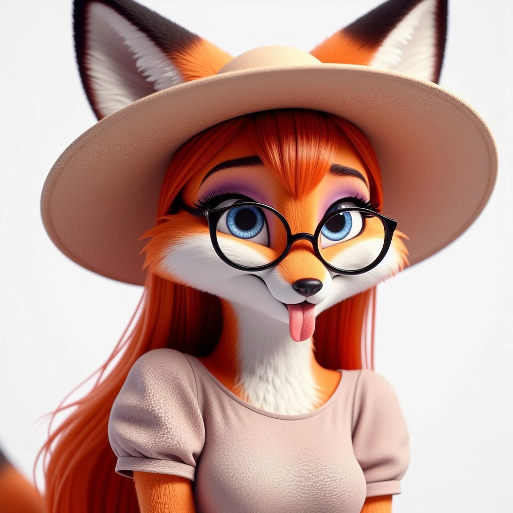 ((Auroriia:1.3), feral, master anatomy, Red fox, Red fox,Red fox,Red fox,Red fox,Red fox, solo, Red fox,Red fox,Red fox,Red fox,Red fox, realistic, furry, anthro:1.1).(anthro, anthropomorphic:1.2), (beautiful, blep, (white room:1.3), blouse, cute, dress, fox, furry, furryanthro,:1.3) , (glasses,:1.4), (lick,:1.2) longhair, spring, sunhat, vixen,( longhairgirl, anthrocharacter, furrycharacter,:1.3)( realistic,:1.4):1.4)(beautiful eyes:1.2), r(ealistic,:1.3)),( Blender, High quality,:1.4) (pretty eyes:1.4), High definition,( Ambient occlusion, (Lighting, form, depth:1.3)) high quality character, (Lighting, form, depth:1.3, (Lighting, form, depth:1.3, (Lighting, form, depth:1.3) <lora:bing3d_flux:1>