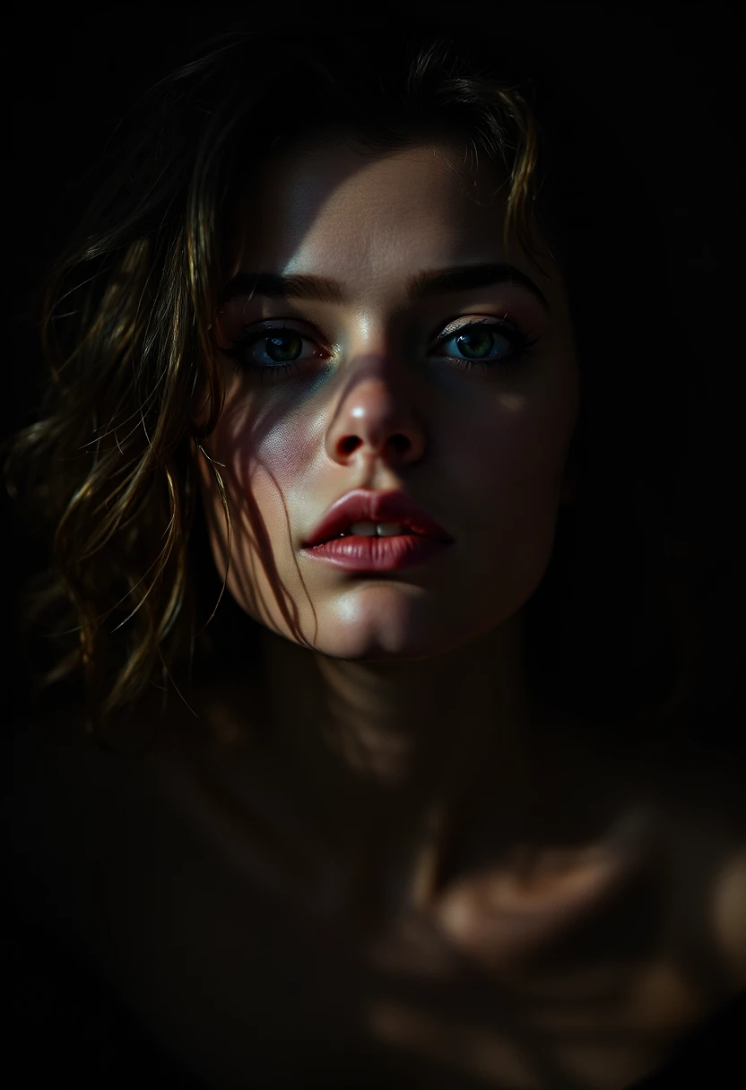 a expressive woman,Photo by Hasselblad X1D-50c with 18-55mm STM lens ultra intricate details and textures 16k maximum resolution possible 600dpi,Philipp Otto Runge,moody lighting,Digital art,Kodak Ektar 100,specular lighting