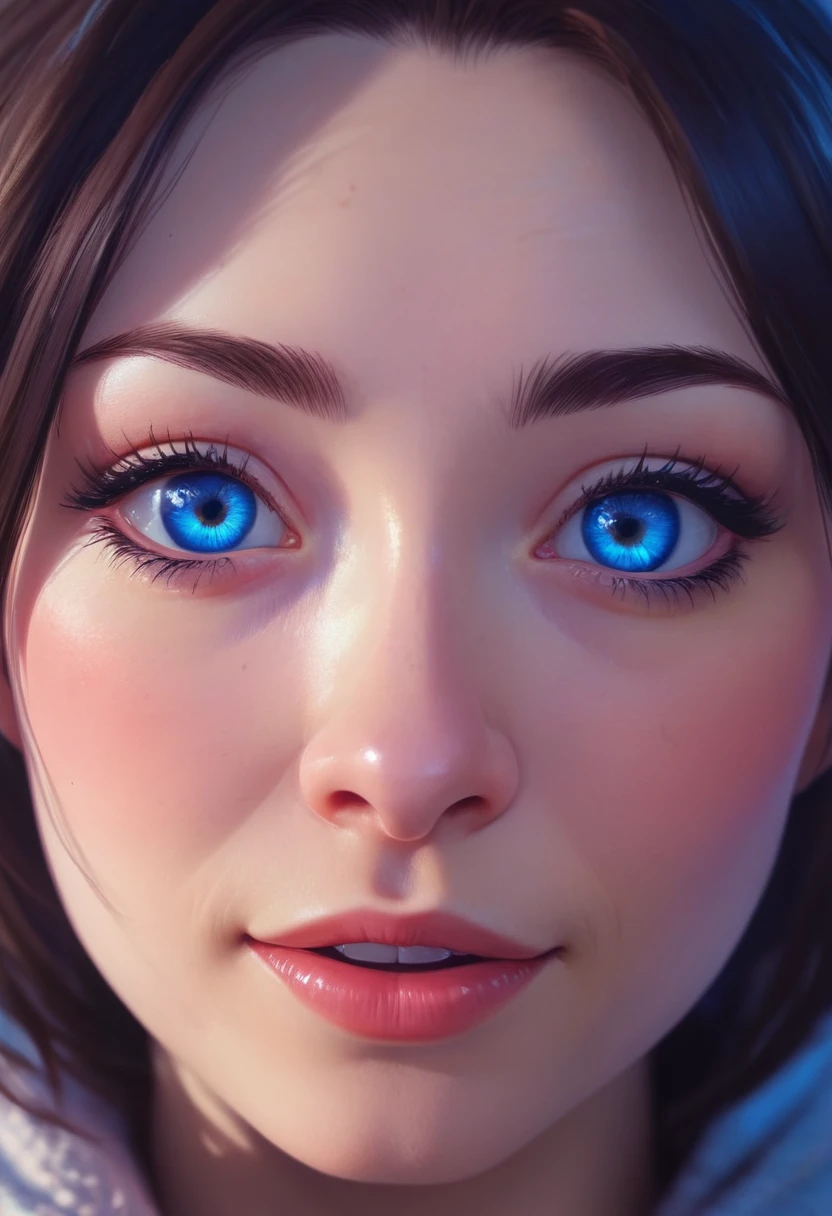 jodelle woman,ringed_eyes,blue eyes,happy, fantasy art, in the style of Thomas River and ilya kuvshinov, trending on artstation, oil on canvas,4k, dream cute symmetrical face visual novel,[with eyes<lora:Jodelle Ferland SDXL:0.8>