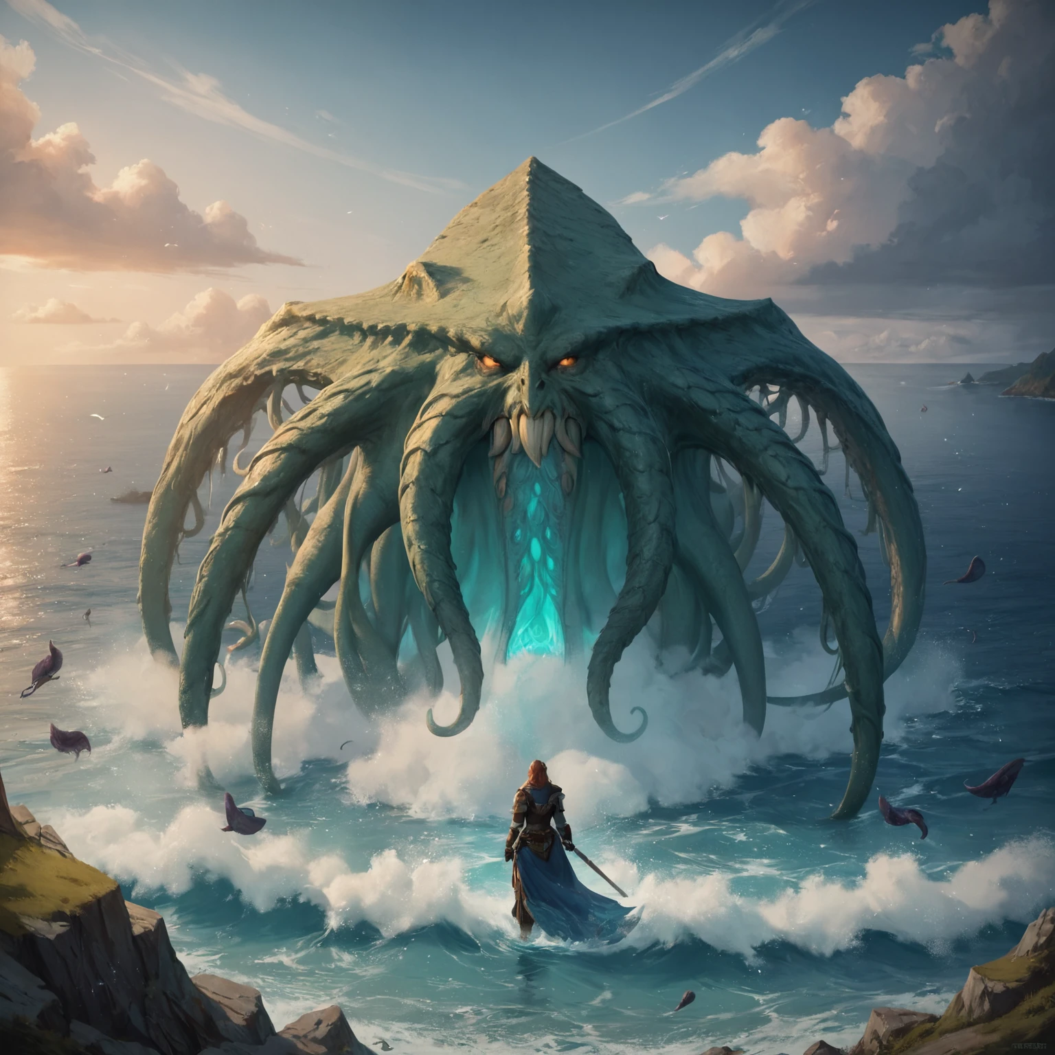 extreme distant overhead shot, cthulhu, cthulhu mythos, ocean, <lora:The_Deep_Dark_Ocean-SD1.5PonySDXLFlux:0.5>, deepdarkocean, BREAK score_9, score_8_up, score_7_up, best quality, masterpiece, 4k, prefect lighting, very aesthetic, zPDXL2