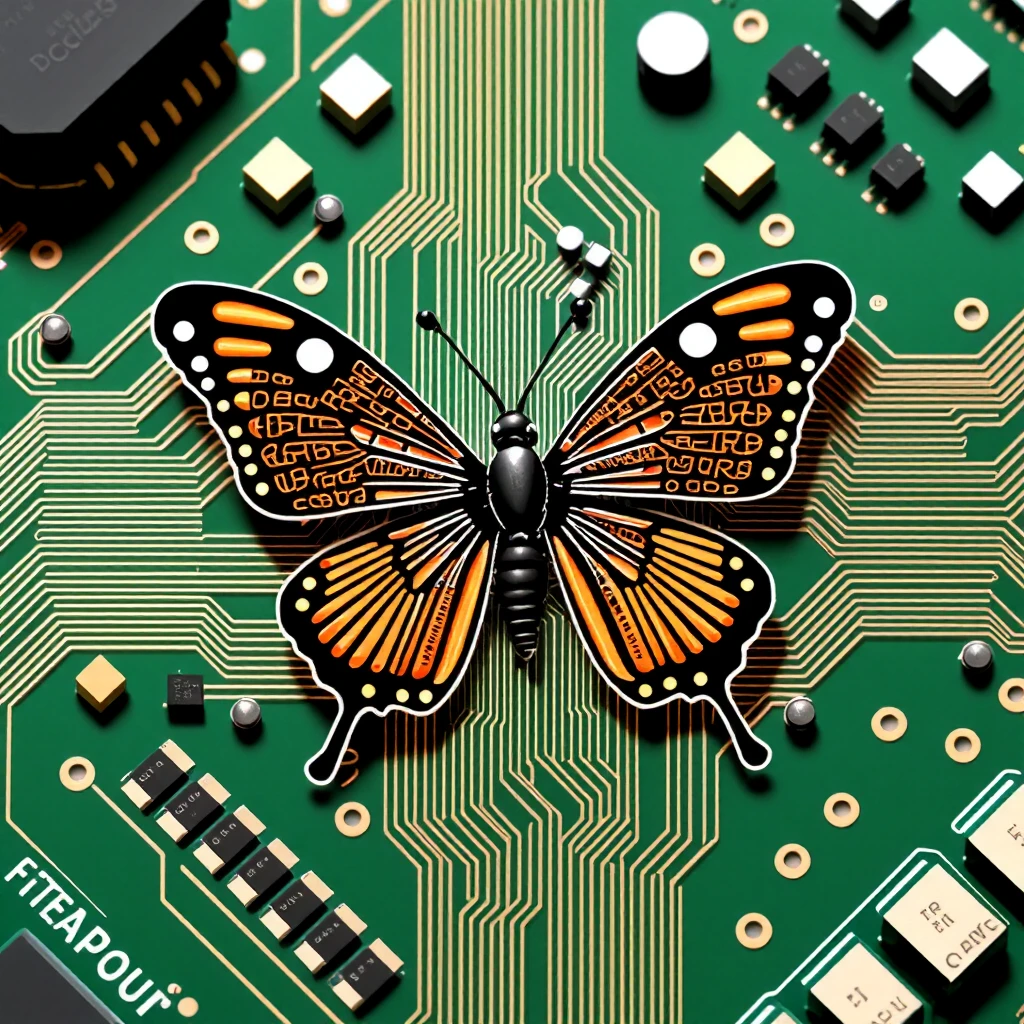 TzigoCBS, a butterfly as a circiut board, high detailed, <lora:TzigoCBS:1>