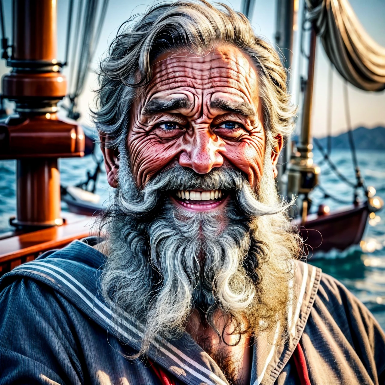 1boy, old man, sailor, grey beard, looking at viewer, smile, traditional sailor clothes, <lora:deepdarkocean:0.6>, deepdarkocean, <lora:NsfwPovAllInOneLoraSdxl:0.5>, high quality, highres, masterpiece, best quality, 8k, intricate, detailed, <lora:add_detail:0.6>, very detailed, <lora:more_details:0.6>, <lora:JuggerCineXL2:0.6>, <lora:Smooth Anime 2 Style SDXL_LoRA_Pony Diffusion V6 XL:0.6>