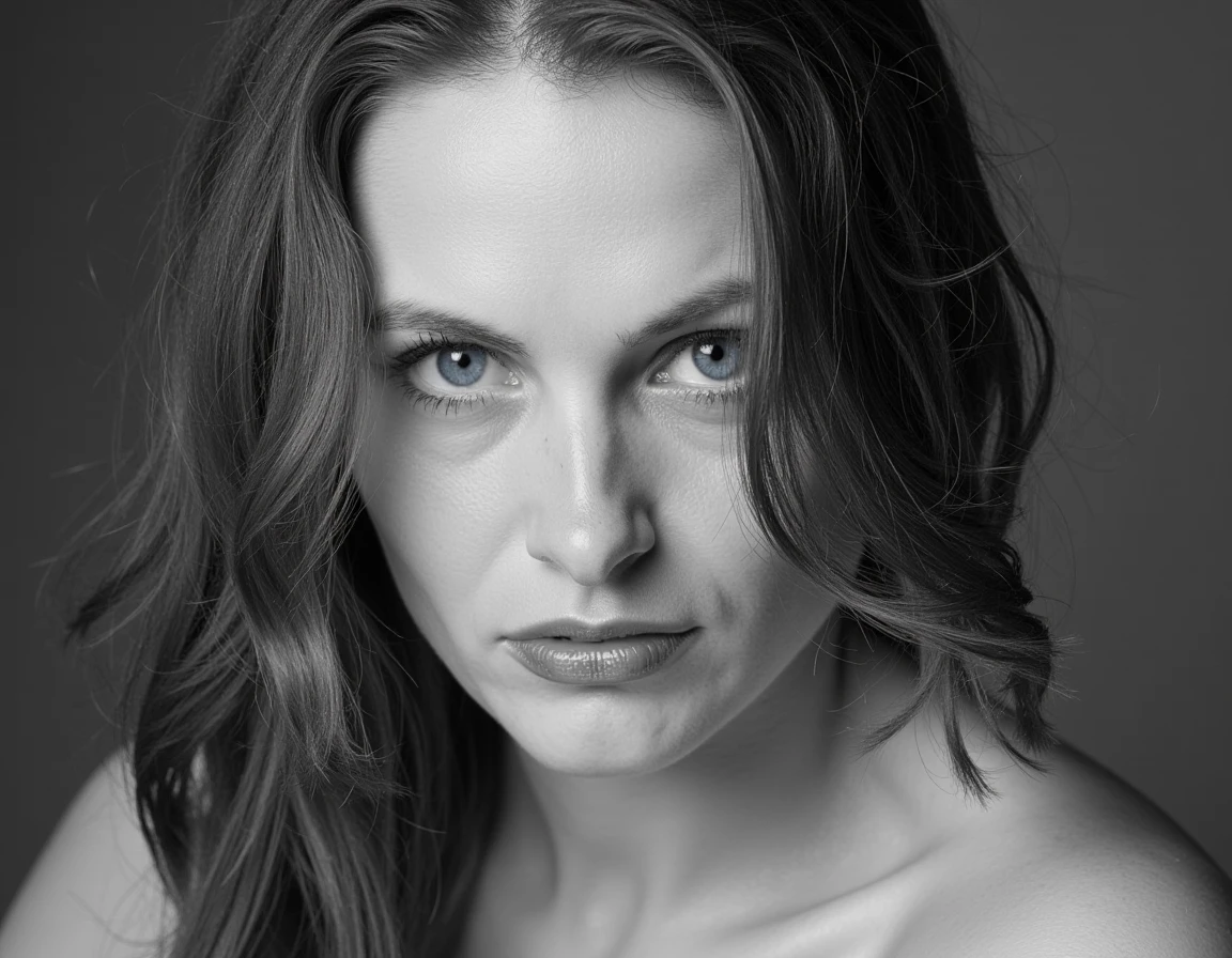 ((Floor jansen)) is a (fully naked, topless:1.5) woman, ((masterpiece)), realistic face, ultrarealistic, dslr, 8k uhd, true face, celebrity, detailed, detailed facial features, suggestive, seductive, sexy, detailed lips, stark contrast, shadows, fog, lighting, professional, photoshot, subtle freckles, subtle tattoos on arms, belly, eye makeup:1.5, kayal, dark eyeshadow:1.5,