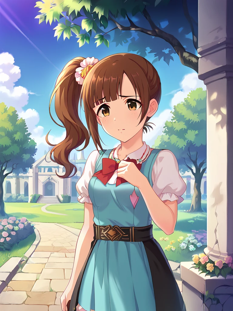 <lora:Igarashi_Kyoko-42:0.7>igarashi kyoko, brown hair, brown eyes, side ponytail
<lora:PCR_Style:0.8>PCR_Style,
BREAK score_9, score_8_up, score_7_up, BREAK,source_anime, best quality, masterpiece, uncensored,zPDXLpg, clear_eyes,anime screencap,official art,
outdoors,