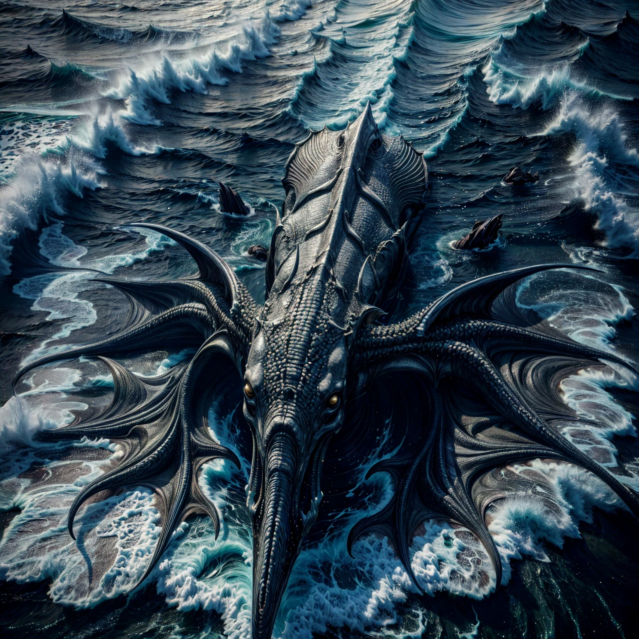 extreme distant overhead shot, ocean, cthulhu, <lora:deepdarkocean:0.6>, deepdarkocean, <lora:NsfwPovAllInOneLoraSdxl:0.5>, high quality, highres, masterpiece, best quality, 8k, intricate, detailed, <lora:add_detail:0.6>, very detailed, <lora:more_details:0.6>, <lora:JuggerCineXL2:0.6>, <lora:Smooth Anime 2 Style SDXL_LoRA_Pony Diffusion V6 XL:0.6>