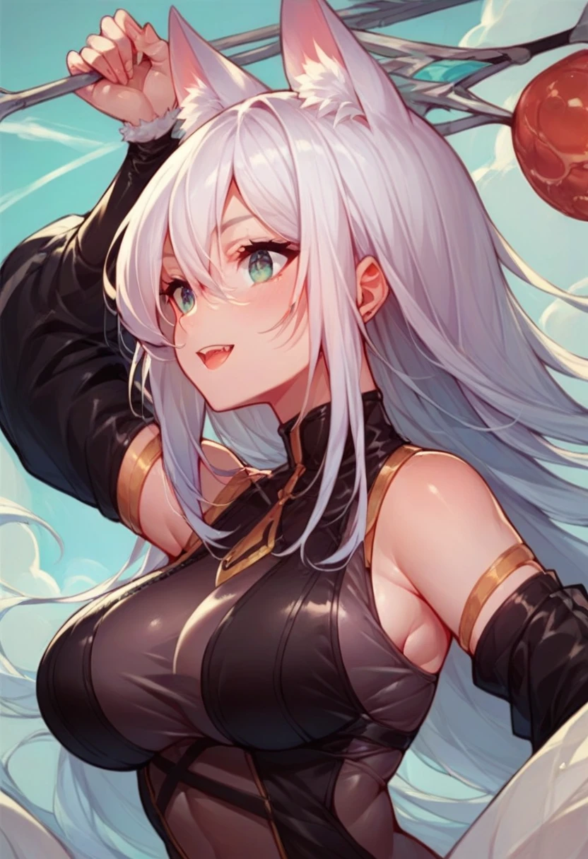 masterpiece, best quality, 1 solo girl, silver hair, yellow eyes, long hair, medium breasts, sexy body and face, wavy hair, smile, sleeveless sweater, scarf, black thigh-high, mini skirt, pendant, bracelet, jewelry, earrings, feather hair ornament, book, lying at the bed, night, sexy pose, cowboy shots, detailed body, face, and eyes, sharp focus, vibrant, creative, dynamic, high definition, high resolution, 8k, (Upscale: R-ESRGAN 4x+ Anime6mage enchance:4x), voluptuous body, cinema lightning, dakimakura style, looking at the viewer, single braid