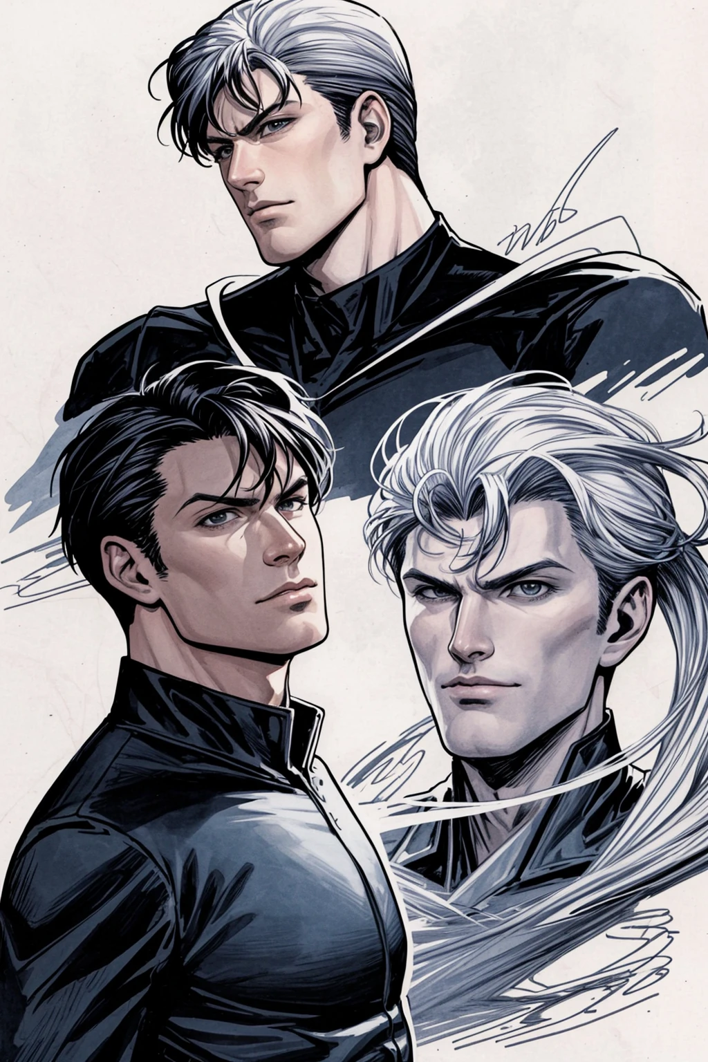 Illustration of man in style of Bryan Hitch