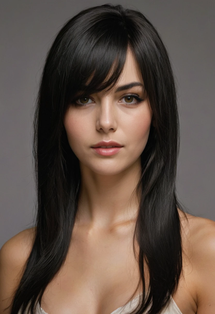 Hyperrealistic art camilla woman,bob cut,very long hair,straight_hair,black hair,<lora:Camilla Belle SDXL:0.9>, . Extremely high-resolution details, photographic, realism pushed to extreme, fine texture, incredibly lifelike