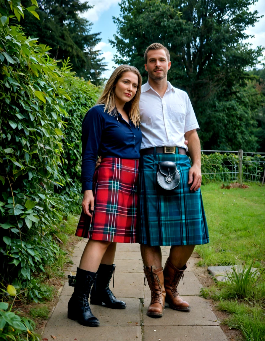 score_9,score_8_up,score_7_up,realistic,<lora:Celtic Culture:1>,1boy,1girl,celtic_men,kilt,celtic_women,sporan,plaid skirt,boots,shirt,scenery,sky,