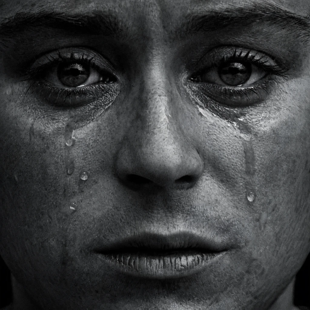 Hyperrealistic art of <lora:crying style v4:1>
a boy crying with tears on his face.,solo,1boy,monochrome,greyscale,male focus,black background,portrait,realistic , crying, sad, teary face, tears, crying style, Extremely high-resolution details, photographic, realism pushed to extreme, fine texture, incredibly lifelike